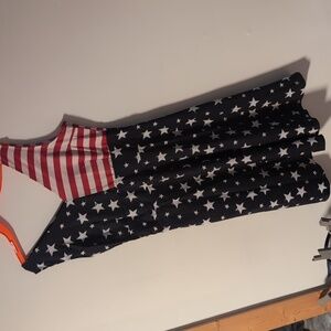American flag beach patriotic cover up sundress Large